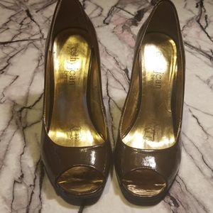 Cathy Jean Brazil Brown Leather Heels